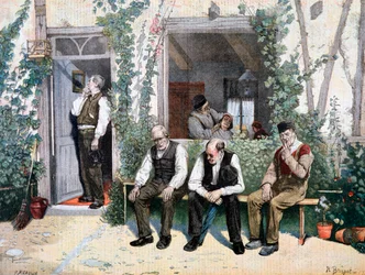 Chez le coiffeur, 1895