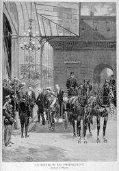 Le retour de Félix Faure, président de la France, à Paris, après sa visite en Russie, 1897