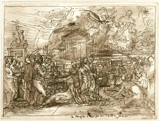 Le mensonge est la cause de tout mal (recto); Une allégorie de la vérité et du mensonge (verso)