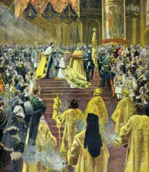 Cérémonie du couronnement du tsar Nicolas II en mai 1896