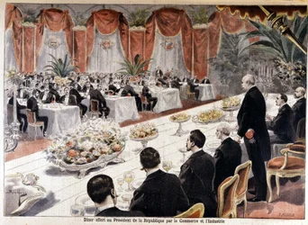 Dîner offert au Président de la République Félix Faure par le Commerce et l