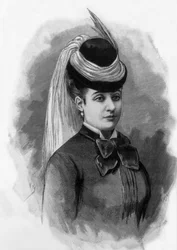 Marie Regnault, femme victime du crime de la rue Montaigne à Paris en 1887 (gravure)