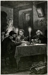 Victor Hugo "Les Misérables" Illustration de Lix gravée par Meaulle : le Forçat et l