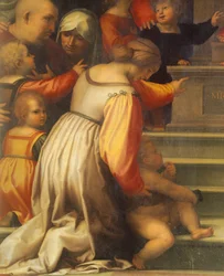 Notre-Dame de la Miséricorde par Bartolomeo della Porta dit Fra Bartolomeo (1472-1517), détail