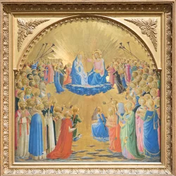 Glorification de la Vierge avec anges et saints