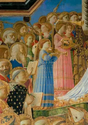 Le Couronnement de la Vierge, peint pour le monastère dominicain de Fiesole ...