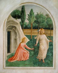 Noli me tangere et le Christ rencontre Marie-Madeleine dans le jardin