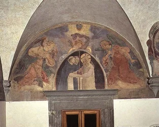 Le Christ accueille deux frères dominicains, lunette