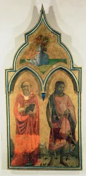 Saints Jérôme et Jean-Baptiste, panneau latéral du Tabernacle de la Vierge à l