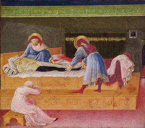 Saints Côme et Damien guérissant Justin
