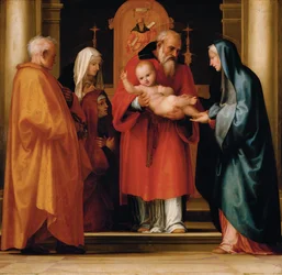 La scène du Christ dans le temple