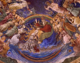 Couronnement de la Vierge, détail du cycle La Vie de la Vierge