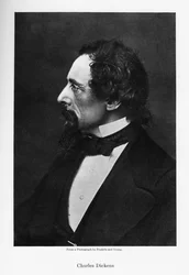 Charles Dickens, romancier anglais, vers 1860