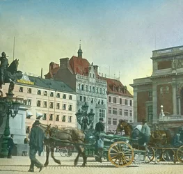 Place Gustav Adolf, Stockholm, Suède, fin 19ème-début 20ème siècle