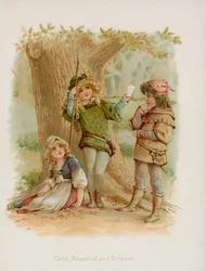Celia, Rosalind et Orlando de Comme il vous plaira de Shakespeare