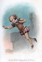 Le prince Arthur sautant de la tour, 1897