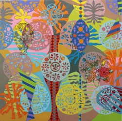 Mardi Gras Redux, 2025 (acrylique sur toile)