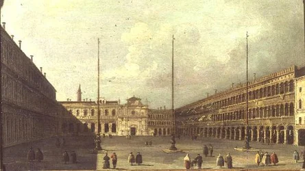 La Piazza San Marco, Venise, avec des figures