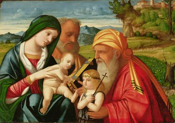 Sainte Famille avec Saint Siméon et Jean-Baptiste, début du XVIe siècle