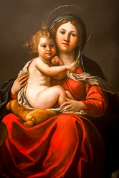 Madone et enfant avec des anges (détail) 17ème siècle