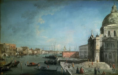 Vue du Grand Canal depuis le Ponte degli Scalzi, à droite l