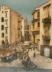 Vue de la place Almo, à Naples