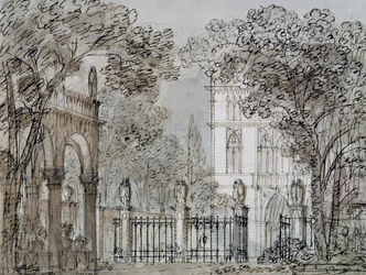 Décor de scène par Francesco Bagnara pour Otello, opéra de Rossini, pour une représentation au Théâtre La Fenice à Venise