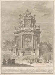 La Seconde Machine pour la Chinea de 1782 : Une fête champêtre la nuit, 1782
