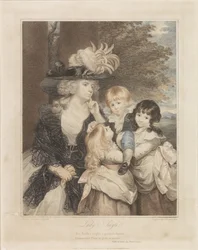 Portrait de Lady Smith et ses trois enfants