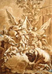 Abraham et les trois anges, c.1750