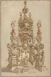 Magnifique catafalque pour un noble décédé