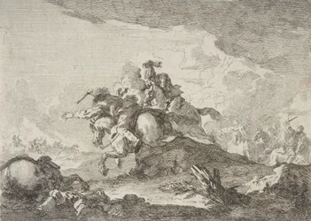 Charge de cavalerie, milieu à fin du 18ème siècle
