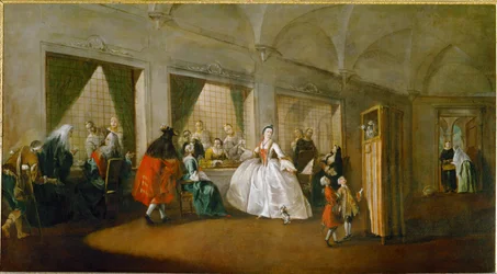 Le parlatorio, le parloir des religieuses de San Zaccaria, Venise (huile sur toile)