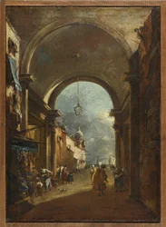 Vue à travers une porte