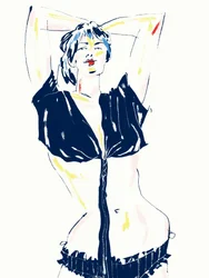 Une pose de lingerie pleine d