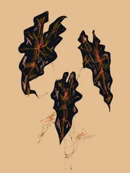 Feuilles botaniques sombres