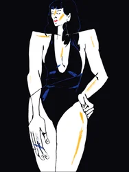 Figure de mode en noir
