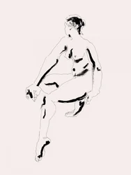 Dessin minimaliste de nu