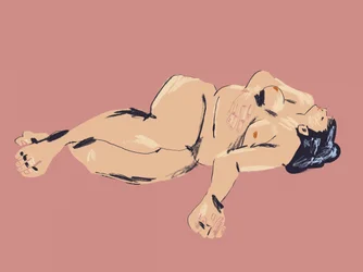 Femme sereine au repos