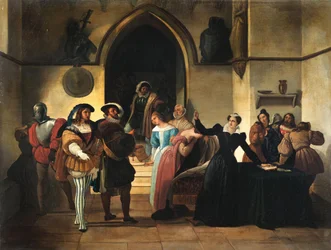 Stuart est condamné à mort, vers 1857 (huile sur bois)