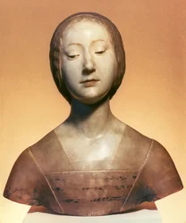 Isabella di Aragona (1470-1524) Princesse de Naples, 1488 (marbre partiellement pigmenté)