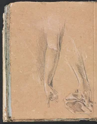 Carnet de croquis de Vérone : bras et mains avec draperie (page 78)