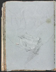 Carnet de croquis de Vérone : étude de draperie page 84, 1760