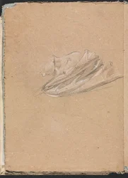 Carnet de croquis de Vérone : Tête et épaule avec draperie, page 14, 1760