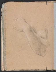 Carnet de croquis de Vérone : bras gauche et main page 46, 1760