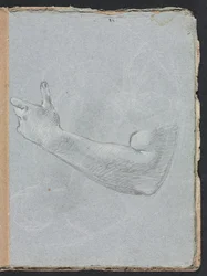 Carnet de croquis de Vérone : bras gauche et main page 47, 1760
