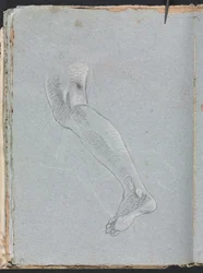 Carnet de croquis de Vérone : Jambe gauche page 28, 1760