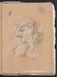 Carnet de croquis de Vérone : Tête masculine page 89, 1760