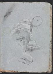 Carnet de croquis de Vérone : Nu masculin de dos (détail)