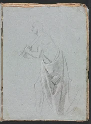 Carnet de croquis de Vérone : Homme debout avec draperie (page 19)
